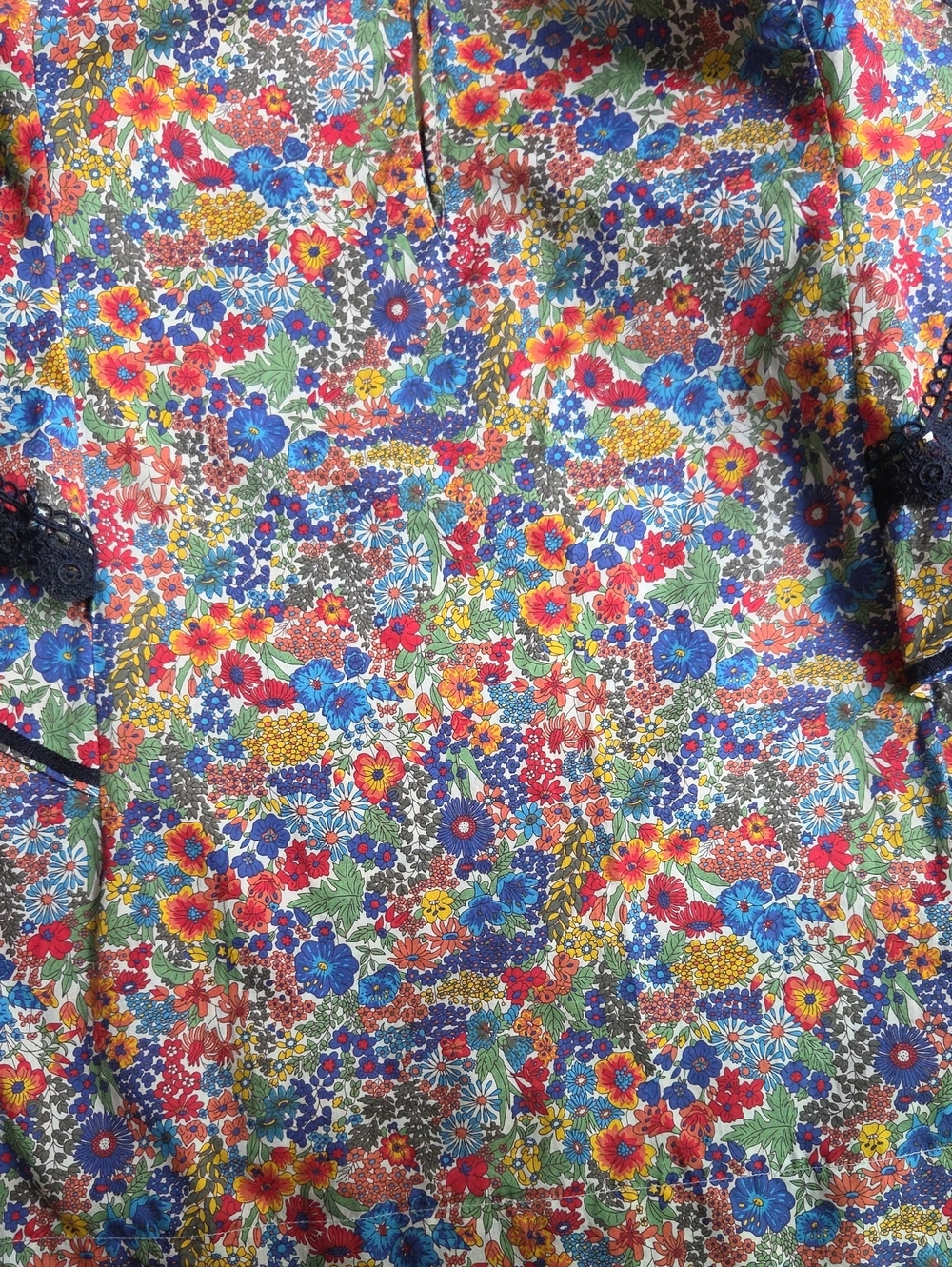 J.Crew Liberty London Floral Cotton Poplin Fabric Flutter Sleeve Top Size XS - Picture 7 of 8
